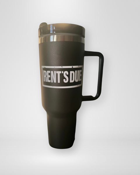 RENT'S DUE TRAVEL MUG