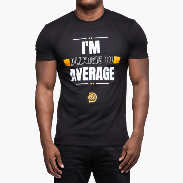 Allergic To Average Relaxed Fit Slogan T-Shirt